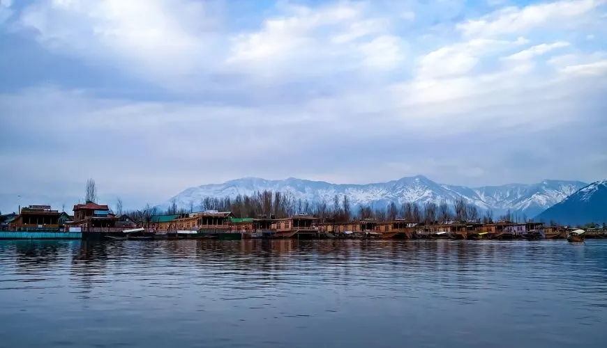 Dal Lake and houseboats in Srinagar Kashmir